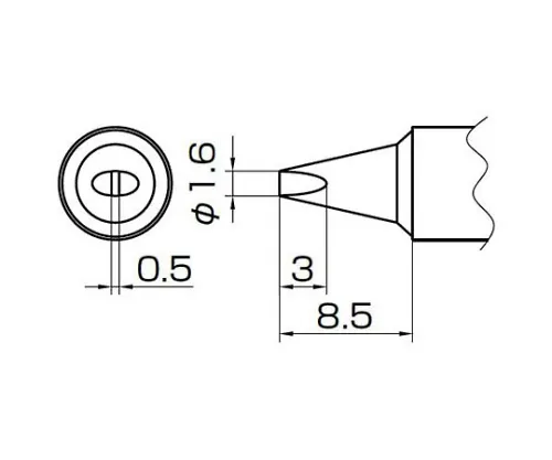 61-4928-67　［Discontinued］1.6D Type TrowelTip 957　T14-D16