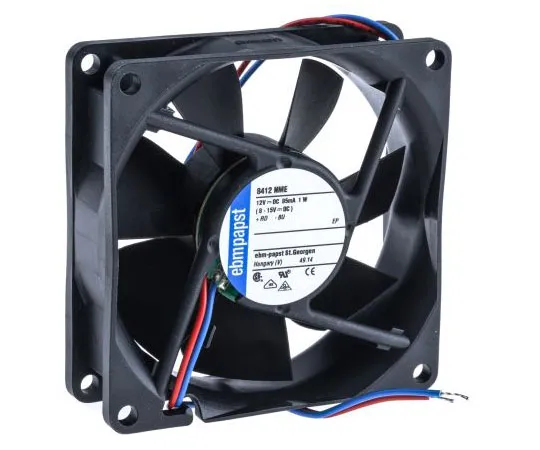 63-8017-10　ebm-papst 8840 Series Axial Fan, 80 x 80 x 25mm, 58m³/h, 1W, 12 V dc　8412NME