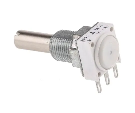 63-7986-93　Vishay 1 Gang Rotary Cermet Potentiometer with a 6 mm Dia. Shaft, 1kΩ, ±10%, 1W, Linear P11S1V0FLSY00102KA　P11S1V0FLSY00102KA