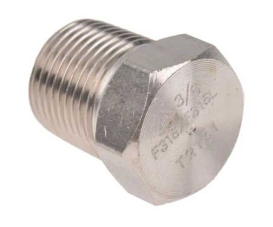 63-8031-49　RS PRO Stainless Steel Hexagon Straight Hexagon Plug 3/8in R(T) Male 0.82in　826-7024