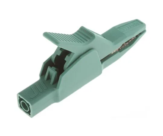 63-7979-86　Hirschmann Test & Measurement Crocodile Clip, Brass Contact, 32A, Green　972405104