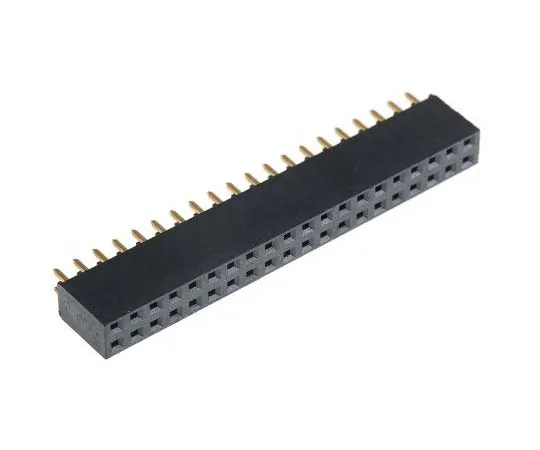 63-7820-30　Samtec SSQ Series 2.54mm Pitch 40 Way 2 Row Straight PCB Socket, Through Hole, Solder Termination　SSQ-120-01-G-D