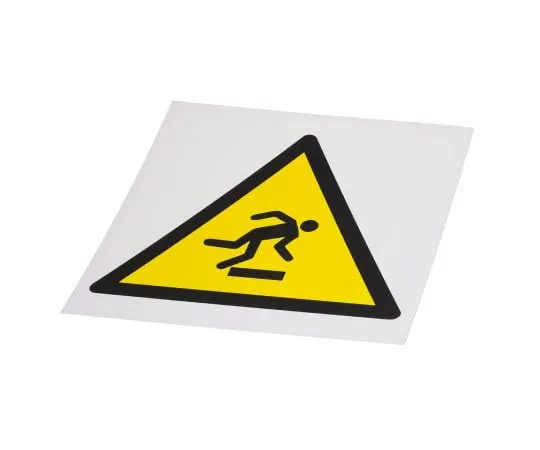 63-8043-06　RS PRO 1 x Floor Level Obstacle Sign, Black/Yellow/White Plastic　857-8693
