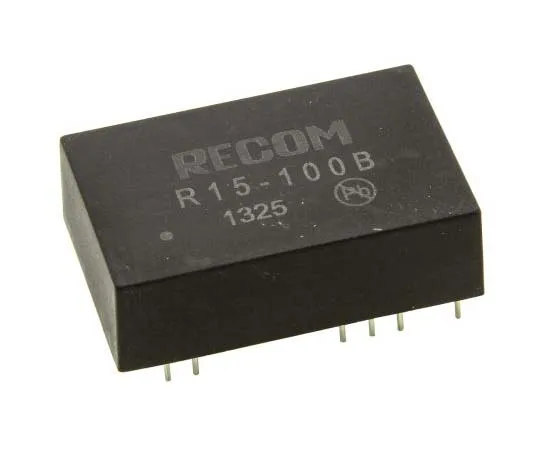 63-7772-42　Recom 5W Isolated DC-DC Converter Through Hole, Voltage in 14 → 17 V dc, Voltage out 55 → 135V dc　R15-100B