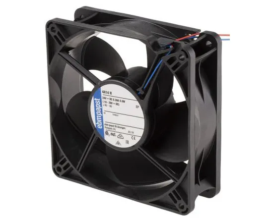 63-8031-22　ebm-papst 4400 Series Axial Fan, 119 x 119 x 38mm, 240m³/h, 8.6W, 24 V dc　4414H