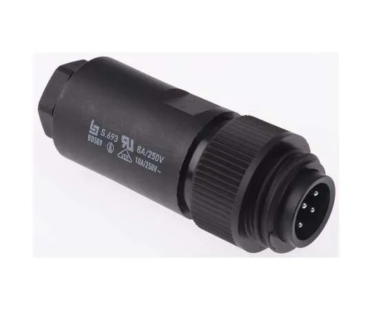 63-7775-08　Binder 693 Series Cable Mount Connector, 7 contacts Socket　99-4217-110-07