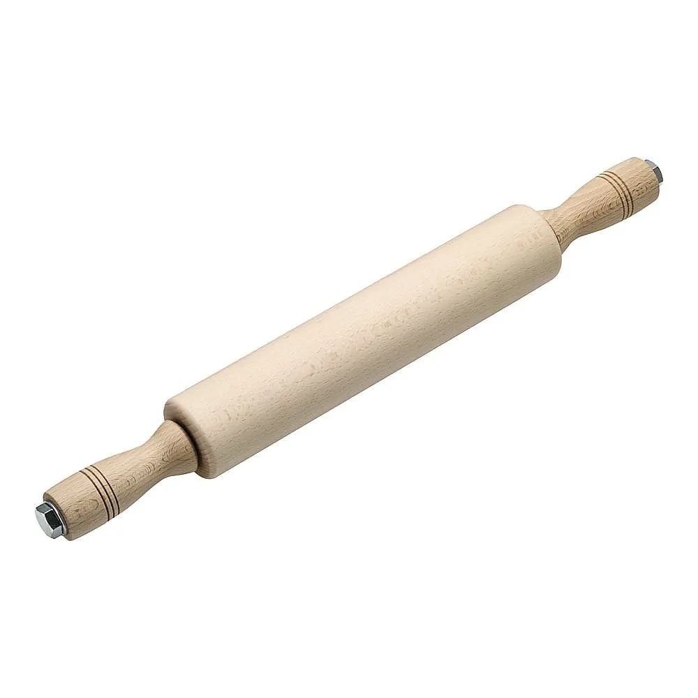 62-6576-34　Wooden Roller Type Rod Thick Type (Mizume Wood) φ60 x 300 mm