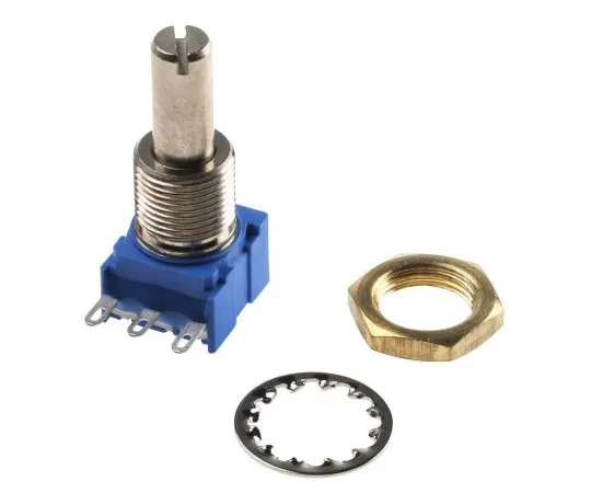 63-7984-77　Bourns 1 Gang Rotary Conductive Plastic Potentiometer with a 6 mm Dia. Shaft, 10kΩ, ±20%, 0.5W, Linear 53RAD-R22-B15L　53RAD-R22-B15L