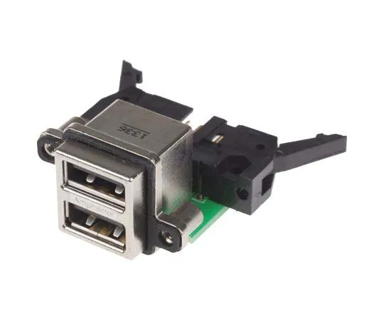 63-7763-50　Amphenol MUSB Series, Dual Port Right Angle Through Hole Type A USB Connector, Receptacle　MUSBC21130