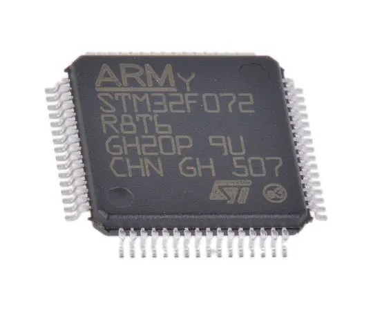 63-8044-59　STMicroelectronics STM32F072R8T6TR, 32bit ARM Cortex M0 Microcontroller, 48MHz, 64 kB Flash, 64-Pin LQFP　STM32F072R8T6TR