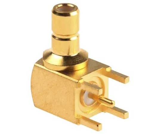 63-7780-08　Telegartner Right Angle Through Hole Subminiature SMB Connector, 50Ω Impedance, Solder Termination　J01160A0591