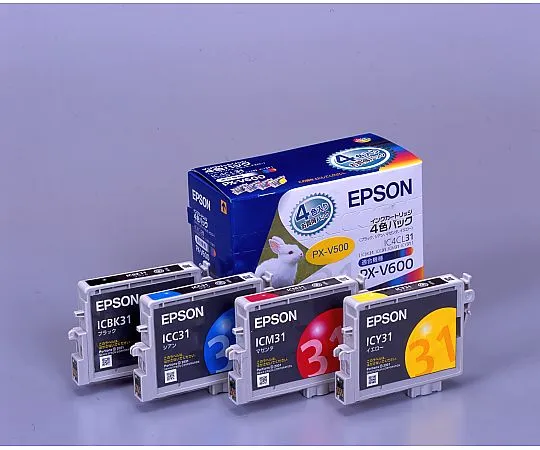 2-6995-64　［Discontinued］Epson Genuine Ink Cartridge IC4CL31 4 Color Pack (Each Color 1 Piece)　IC4CL31