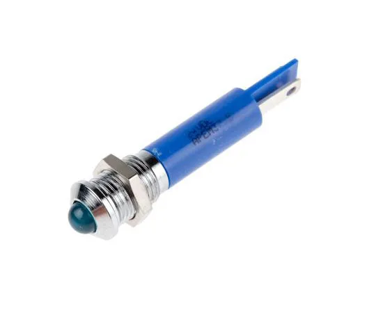 63-8037-08　RS PRO Blue Indicator, 24 V dc, 8mm Mounting Hole Size, Faston, Solder Lug Termination, IP67　838-5554