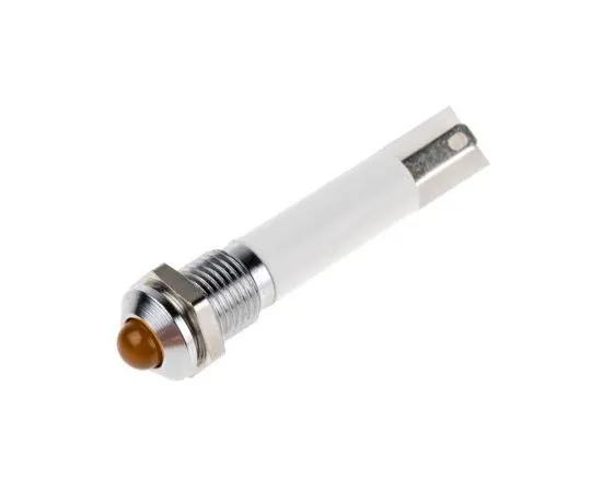 63-8037-09　RS PRO Orange Indicator, 24 V dc, 8mm Mounting Hole Size, Faston, Solder Lug Termination, IP67　838-5558