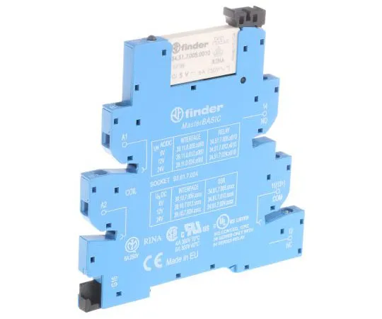 63-7966-09　Finder39 Series SPDT Relay Interface Module DIN Rail, 6V ac/dc Coil, 6A　39.11.0.006.0060