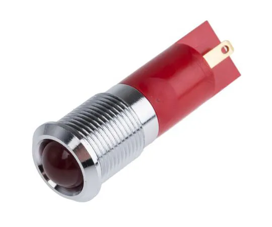 63-8041-77　RS PRO Red Indicator, 110 V ac, 14mm Mounting Hole Size, Faston, Solder Lug Termination, IP67　848-4516