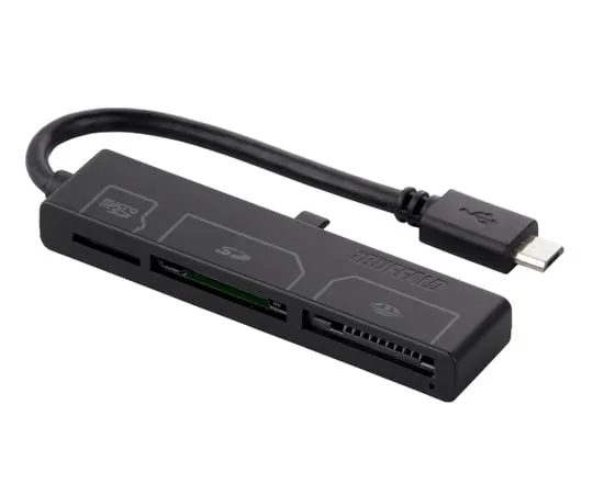 62-4121-52　［Discontinued］Smartphone/Tablet Card Reader/Writer Black　BSCRUM03BK