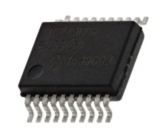 63-7958-37　Microchip MCP23008-E/SS, 8-Channel I/O Expander 1.7MHz, I2C, 20-Pin SSOP　MCP23008-E/SS