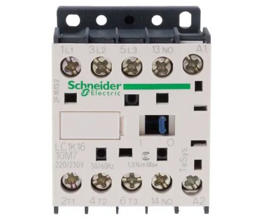 63-7792-22　Schneider Electric 3 Pole Contactor, 16 A, 230 V ac Coil, TeSys K, 3NO　LC1K1610M7