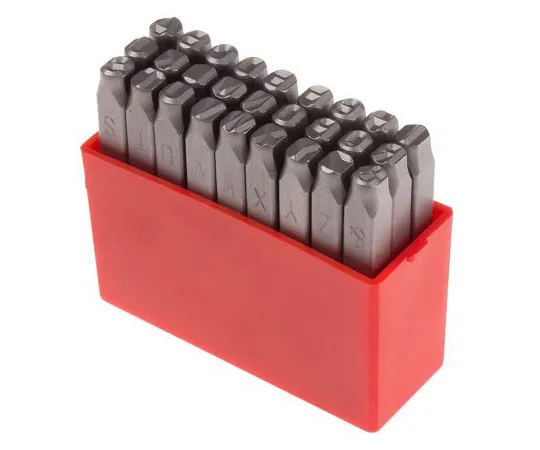 63-8052-30　RS PRO 6mm x 27 Piece Engraving Letter Punch Set, (A to Z)　875-4742