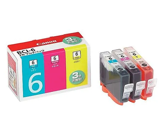 61-0515-20　［Discontinued］Canon Genuine Ink Cartridge BCI-6/3MP 3 Colors Multi-Pack　1777B001