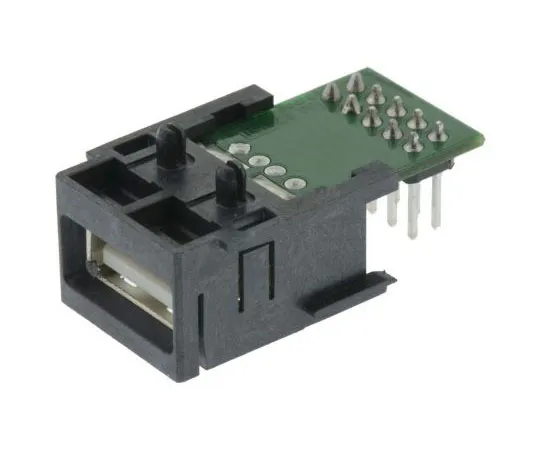 63-7951-51　Harting har-Port Series, Right Angle Through Hole, Version 2.0 USB Connector, Receptacle　9455411902