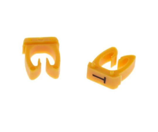 63-8016-19　RS Clip On Cable Marker, Pre-printed N → Z Black on Yellow　812-1215