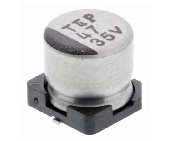 63-7781-75　Nichicon 47μF 35V dc Aluminium Electrolytic Capacitor, Surface Mount 6.3 (Dia.) x 5.8mm +105°C 6.3mm 2.2mm　UWT1V470MCL1GS