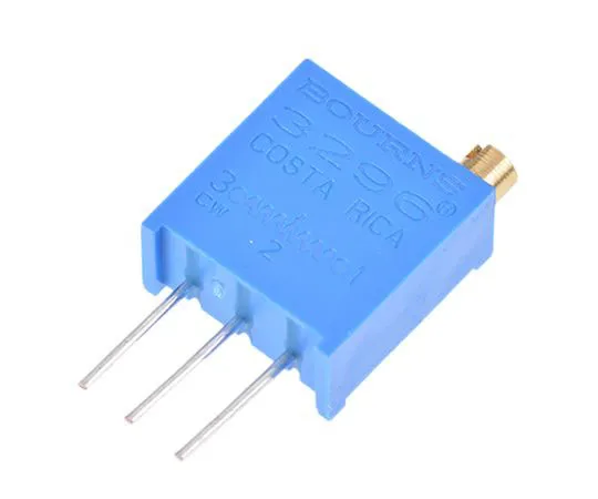 63-7975-55　25Ω Through Hole Trimmer Potentiometer 0.5W Top Adjust Bourns 3296 Series　3296W-1-250LF