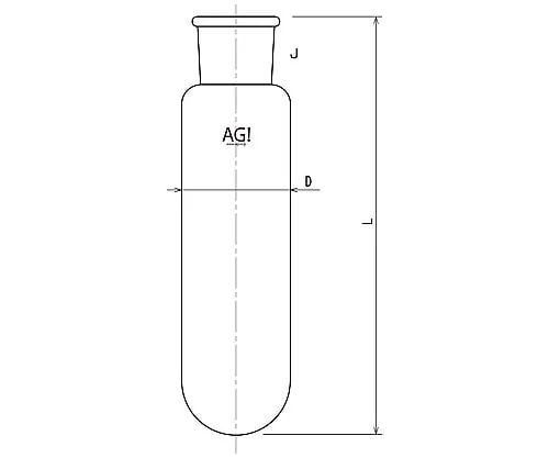 61-3633-43　［Discontinued］Bottle for Cylindrical Gas-Washing Bottle 100mL　4122-100