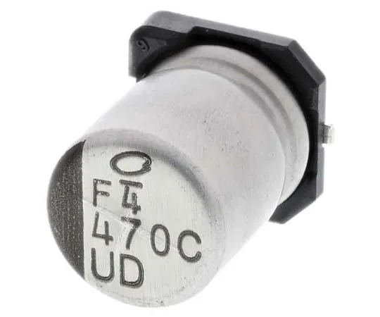 63-7782-15　Nichicon 470μF 16V dc Aluminium Electrolytic Capacitor, Surface Mount 8 (Dia.) x 10mm +105°C 8mm 3.1mm　UUD1C471MNL1GS