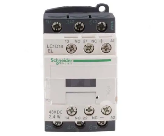 63-7791-47　Schneider Electric 3 Pole Contactor, 18 A, 48 V dc Coil, TeSys D, 3NO　LC1D18EL