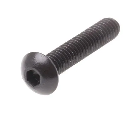 63-8028-04　RS PRO M4 x 20mm Hex Socket Button Screw Black, Self-Colour Steel　822-9108