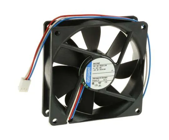63-7808-36　ebm-papst 3400N Series Axial Fan, 92 x 92 x 25mm, 84m³/h, 2.2W, 12 V dc　3412N/2-RS0