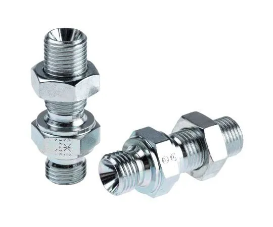 63-7995-99　Parker Hydraulic Straight Threaded Adapter 4WMK4WL4NMS, Connector A G 1/4 Male, Connector B G 1/4 Male　4WMK4WL4NMS