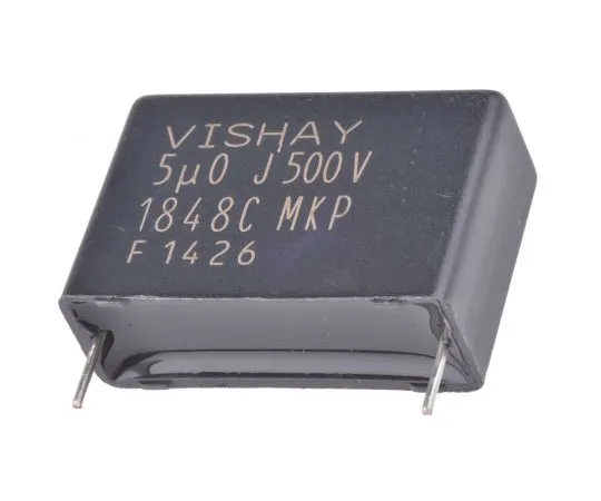 63-8030-85　Vishay 5μF Polypropylene Capacitor PP 500V dc ±5% Tolerance Through Hole MKP1848C Series　MKP1848C55050JK2