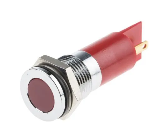 63-8036-54　RS PRO Red Indicator, 110 V dc, 14mm Mounting Hole Size, Solder Lug Termination, IP67　833-2894