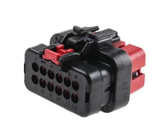 63-7765-72　TE Connectivity AMPSEAL 16 Series, 2 Row 12 Way Cable Mount Socket Housing　776533-1