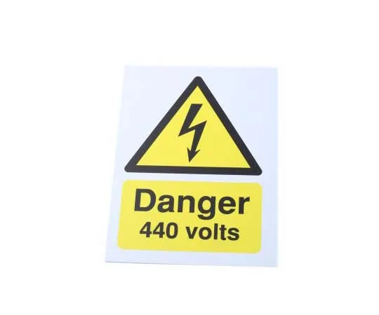 63-7815-50　RS PRO Electrical Safety Sign (English, French), Black/Yellow PP Rigid Plastic　763-1557