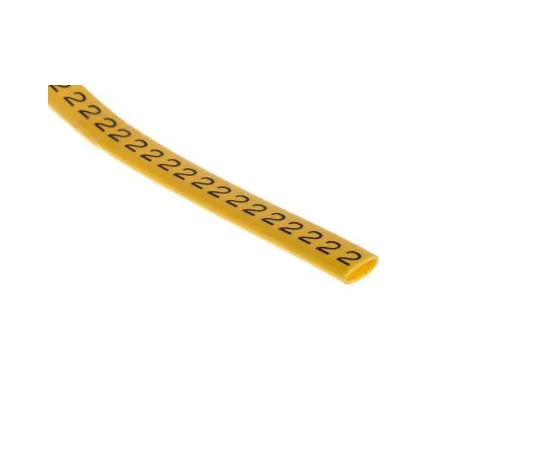 63-8015-97　RS PRO Slide On Cable Marker, Pre-printed 2 Black on Yellow 3.5 → 7mm Dia. Range　812-1073