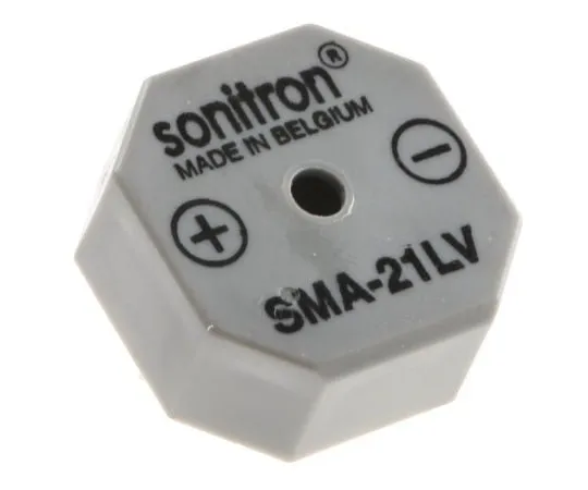 63-8006-81　Sonitron 2 → 6 V 87dB SMD Continuous Internal Buzzer, Maximum of 3000 Hz　SMA-21LV-P15