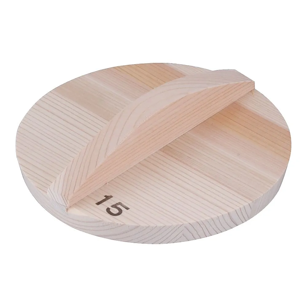 62-6342-14　Thick Sawara Wooden Cover for 15 cm