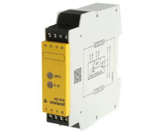 63-7969-81　Wieland SNO 1012 24 V ac/dc Safety Relay Single Channel With 2 Safety Contacts　R1.188.3740.0 - SNO1012K-A