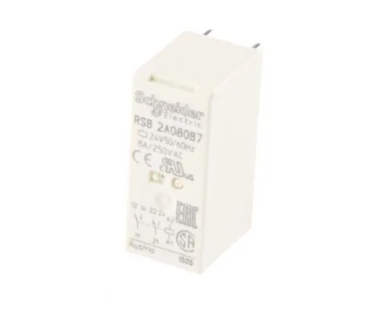 63-7788-20　Schneider Electric RSB Series 24V ac PCB Mount Interface Relay Module, DPDT　RSB2A080B7