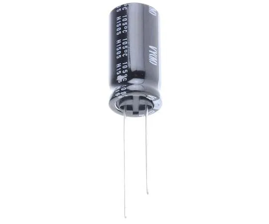 63-7782-62　Nichicon 1000μF 50V dc Aluminium Electrolytic Capacitor, Through Hole 12.5 (Dia.) x 25mm +105°C 12.5mm 5mm　UVY1H102MHD