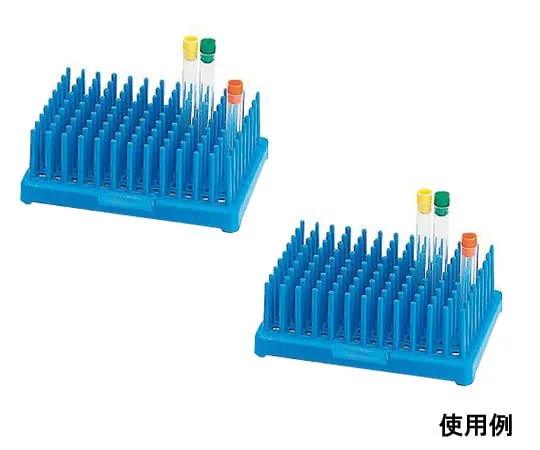 3-605-01　［Discontinued］Tube Rack (Pile Type) Blue 2 Pieces　456150B