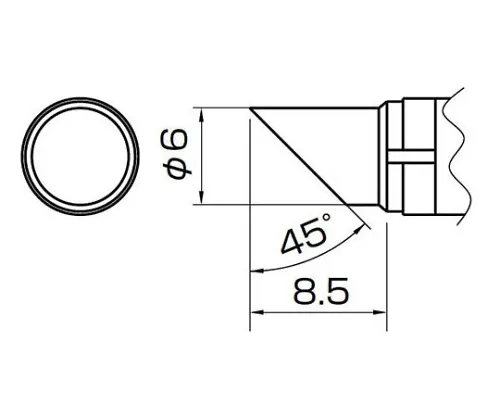 61-4928-09　［Discontinued］6 C Type TrowelTip 938　T10-C6