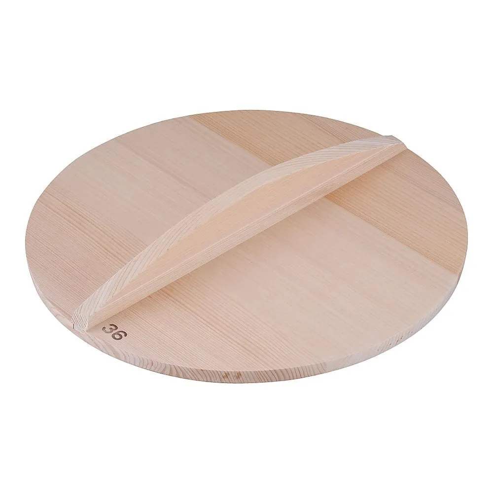 62-6342-21　Thick Sawara Wooden Cover (For Iron Gyoza Hot Pot 33 cm) for 36 cm