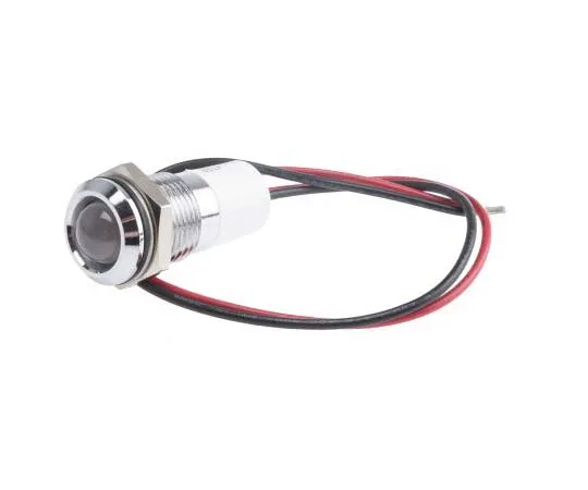 63-7760-45　RS PRO White Indicator, 220 V ac, 14mm Mounting Hole Size, Lead Wires Termination, IP67　722-7498