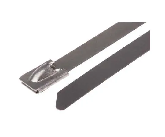 63-7790-23　RS Metallic 316 Stainless Steel Roller Ball Cable Tie, 840mm x 7.9 mm　743-6178